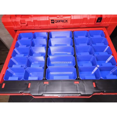 Drukowane pojemniki do Qbrick System Prime - niebieskie